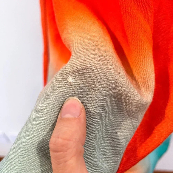 The Wolf Gang Martina Linen Blend Ombre Open Cutout Back Straight Leg Jumpsuit M - Picture 14 of 15